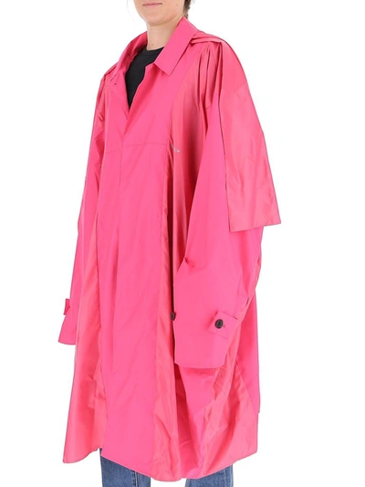 Shop Ambush Oversized Hooded Poncho In Pink