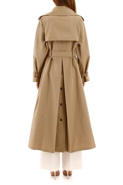 Shop Valentino Belted Trench Coat In Beige