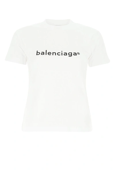 Shop Balenciaga Copyright Print T In White