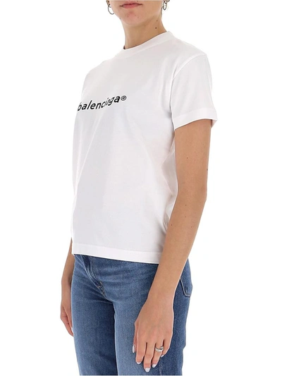 Shop Balenciaga Copyright Print T In White