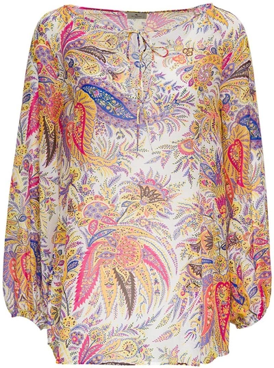 Shop Etro Floral Printed Long In Multi