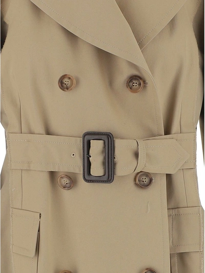 Shop Maison Margiela Belted Trench Coat In Beige