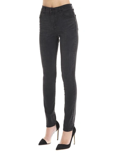 Shop J Brand Maria High Rise Super Skinny Jeans In Black