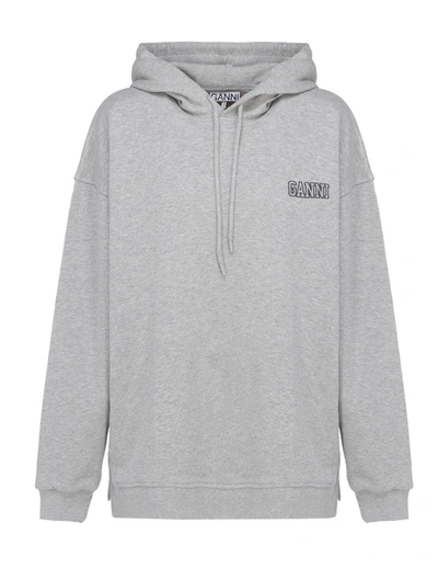 Shop Ganni Software Isoli Oversized Hoodie In Grey