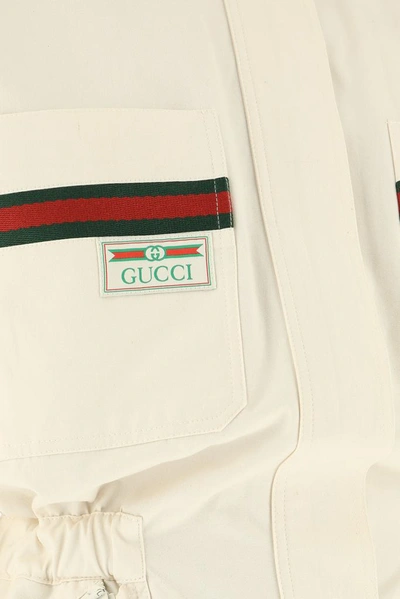 Shop Gucci Logo Jumpsuit In White