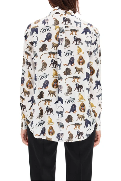 Shop Burberry Animal Print Shirt In Multi