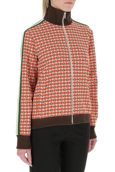 Shop Gucci G Geometric Jacquard Jacket In Multi