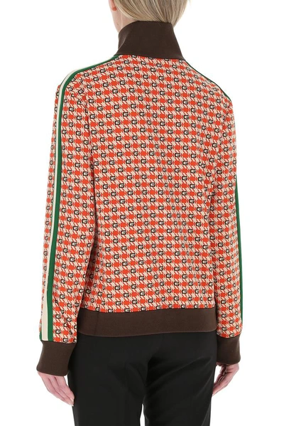 Shop Gucci G Geometric Jacquard Jacket In Multi