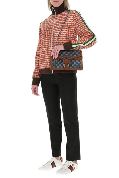 Shop Gucci G Geometric Jacquard Jacket In Multi