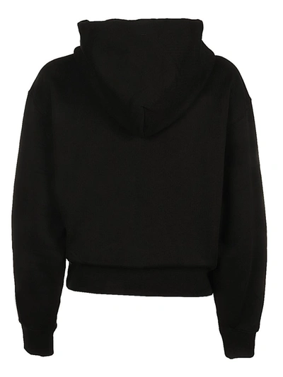 Shop Kenzo Tiger Crest Embroidered Drawstring Hoodie In Black