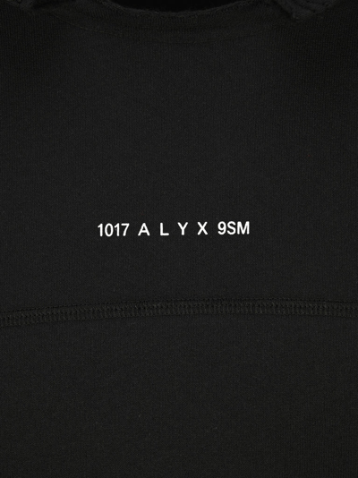 Shop Alyx 1017  9sm Cropped Logo Hoodie In Black