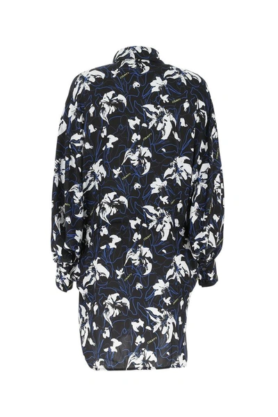 Shop Marcelo Burlon County Of Milan Floral Print Oversized Shirt In Multi