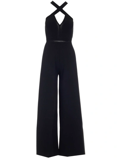 Shop Stella Mccartney Crossover Neckline Jumpsuit In Black