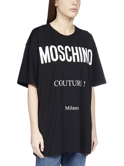 Shop Moschino Couture Logo Printed T In Black