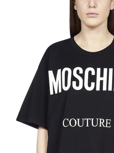 Shop Moschino Couture Logo Printed T In Black
