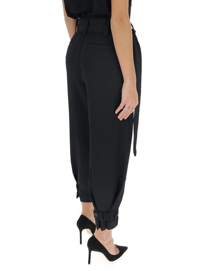 Shop Proenza Schouler Tapered Pleated Detail Trousers In Black