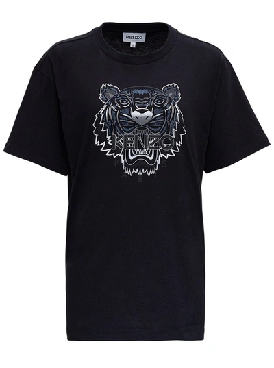 Kenzo Logo-tiger Cotton Oversized T-shirt In Black | ModeSens