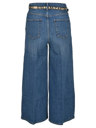 Shop Stella Mccartney Cropped Flared Jeans In Blue