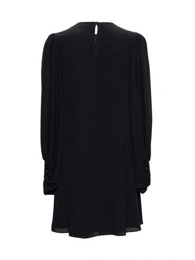 Shop Alexander Mcqueen Pleated Mini Dress In Black