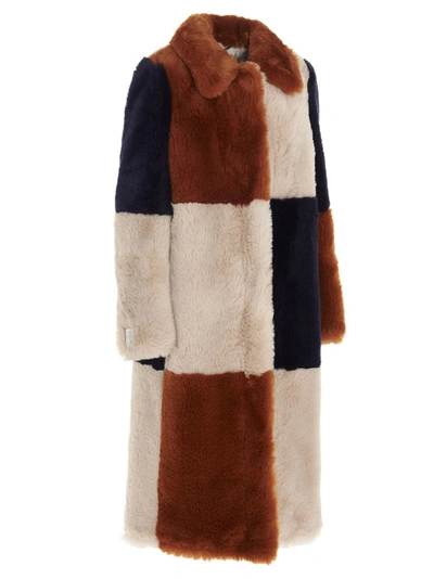 Shop Stella Mccartney Faux Fur Adalyn Coat In Multi