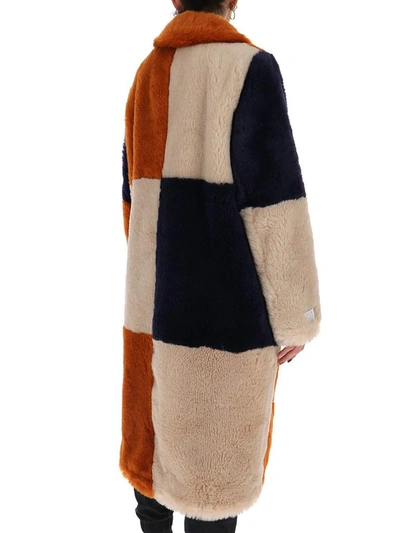 Shop Stella Mccartney Faux Fur Adalyn Coat In Multi