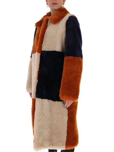 Shop Stella Mccartney Faux Fur Adalyn Coat In Multi