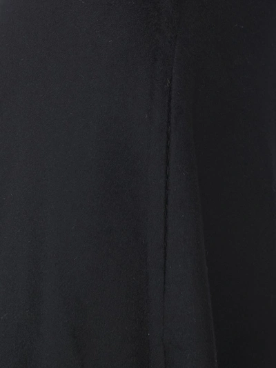 Shop Saint Laurent Fringed Asymmetric Skirt In Black