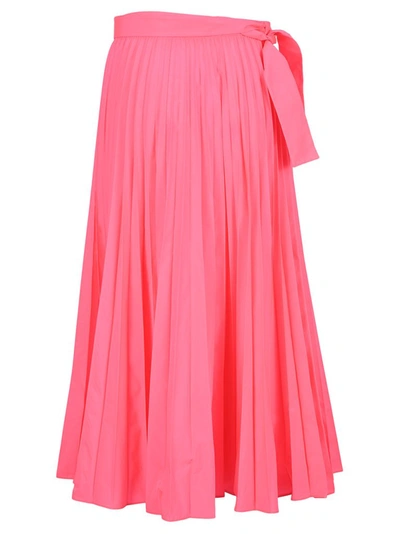 Shop Valentino Pleated Tie In Pink