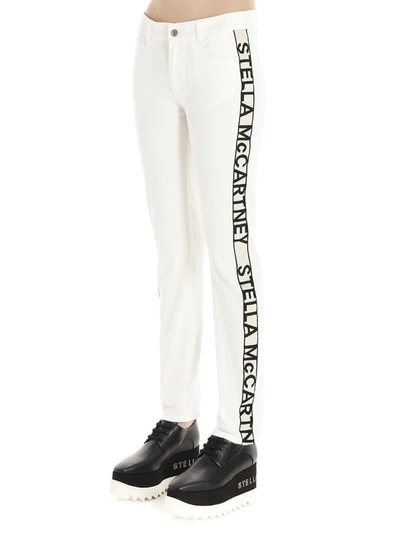 Shop Stella Mccartney Logo Tape Jeans In White