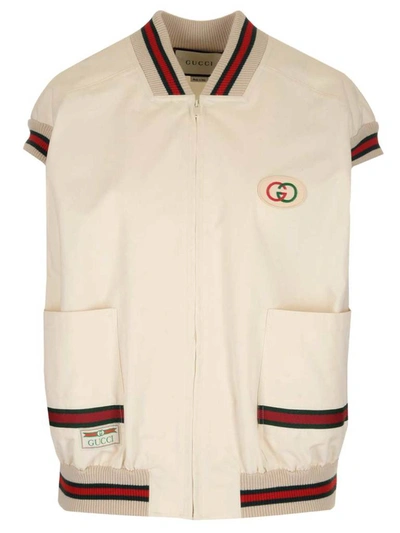 Shop Gucci Gg Logo Gilet In White