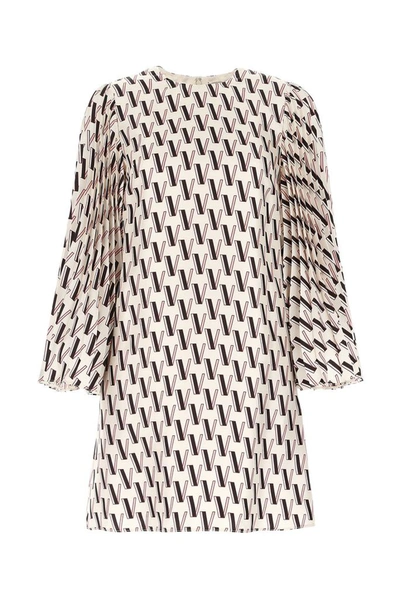 Shop Valentino Vlogo Printed Shift Dress In A03