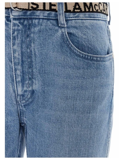 Shop Stella Mccartney Logo Belt Boyfriend Jeans In Blue
