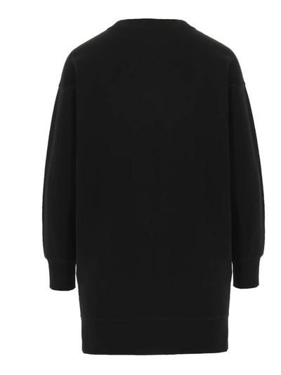 Shop Kenzo Tiger Embroidered Sweatshirt Dress In Black