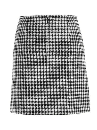 Shop Valentino Gingham Checked Mini Skirt In Multi