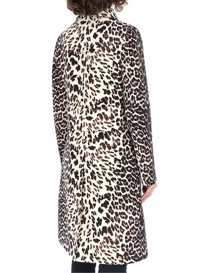 Shop Prada Leopard Print Single Breasted Coat In Multi