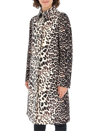 Shop Prada Leopard Print Single Breasted Coat In Multi