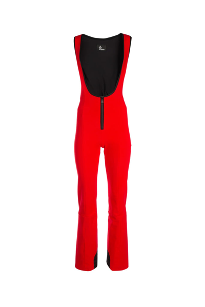 Shop Moncler Grenoble Zip Detail Jumpsuit In Red