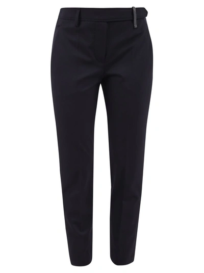 Shop Brunello Cucinelli Cropped Tailored Trousers In Black