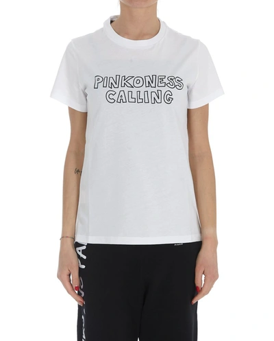 Shop Pinko Slogan Printed T In White