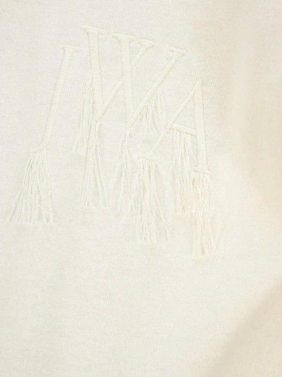 Shop Jw Anderson Logo Embroidered T In Beige