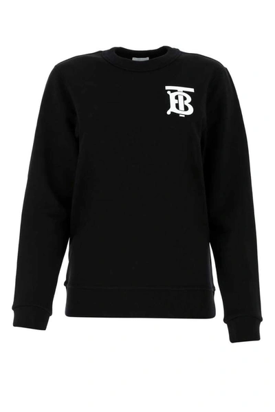 Shop Burberry Monogram Printed Sweatshirt In Black
