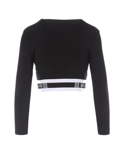 Shop Givenchy 4g Motif Crop Top In Black