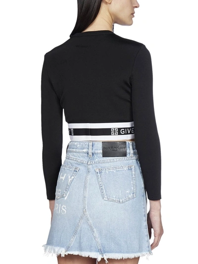 Shop Givenchy 4g Motif Crop Top In Black