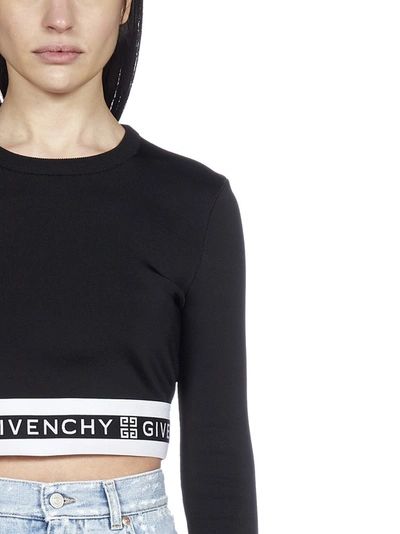 Shop Givenchy 4g Motif Crop Top In Black