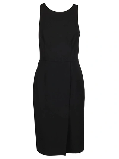 Shop Givenchy Sleeveless Graphic Neck Dress In Black