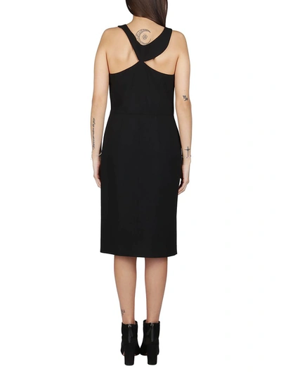 Shop Givenchy Sleeveless Graphic Neck Dress In Black