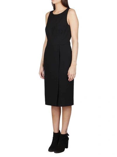 Shop Givenchy Sleeveless Graphic Neck Dress In Black