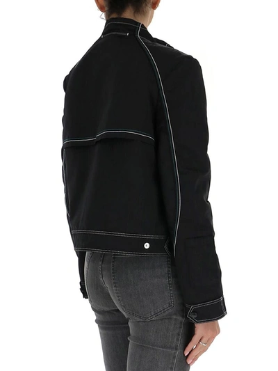 Shop Marine Serre Patterned Biker Jacket In Black