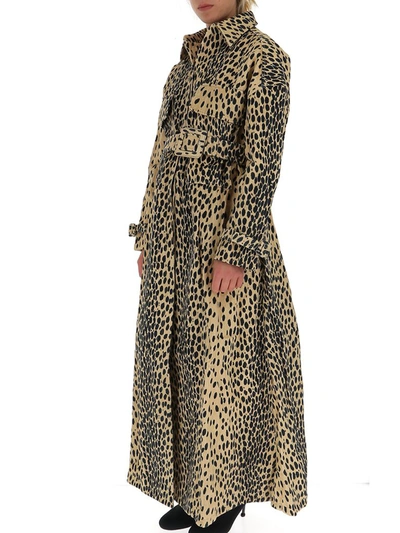 Shop Jacquemus Leopard Print Belted Trench Coat In Multi