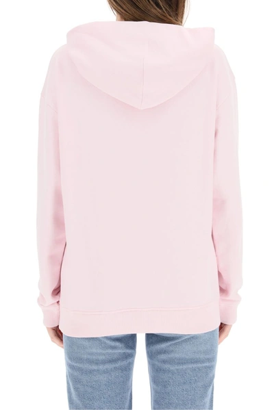 Shop Givenchy 3d Logo Printed Hoodie In Pink